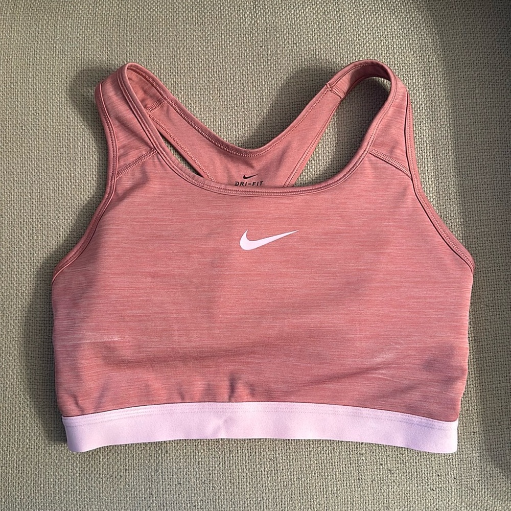 Pink sports bra